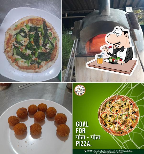 Food at Josh pizzeria