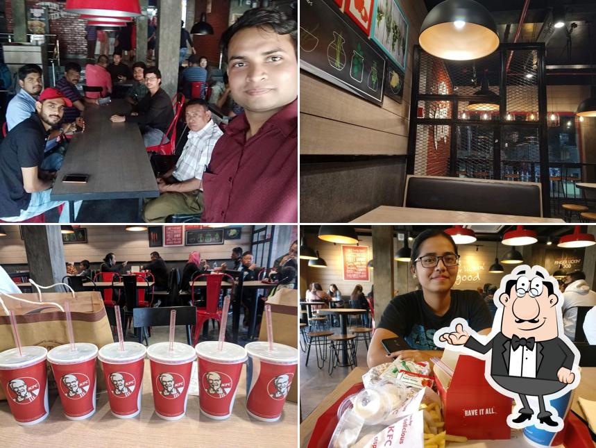 Take a seat at one of the tables at KFC