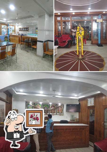 The interior of Ramesh Iyer Veg Restaurant