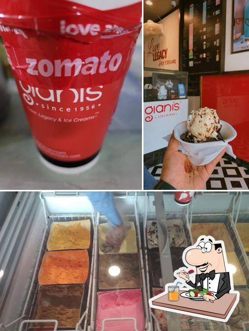 Food at Giani’s Ice Cream