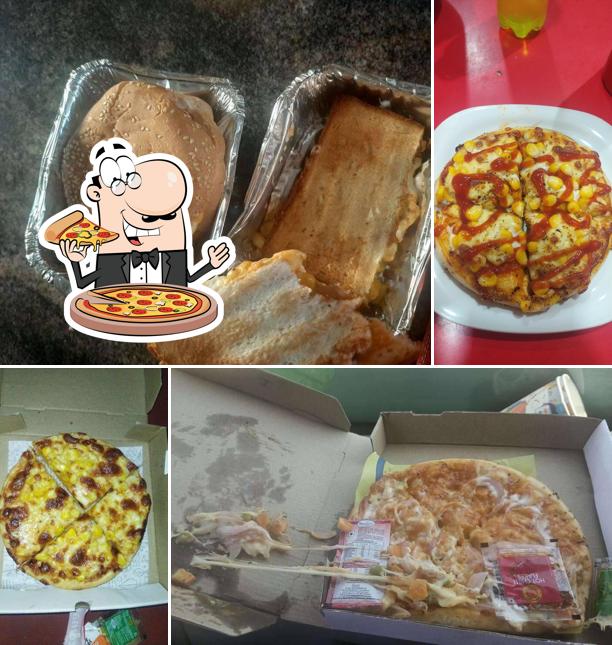 Pick various kinds of pizza