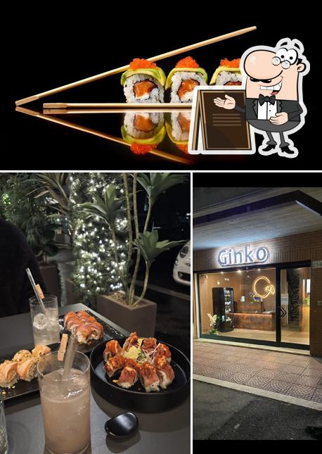 La esterno e cibo del ristorante