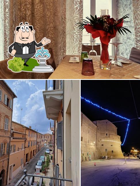 Tra le varie cose da Ristorante pizzeria Degli Angeli si possono trovare la esterno e interni