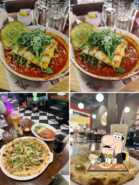 Food at Jamie Oliver's Pizzeria