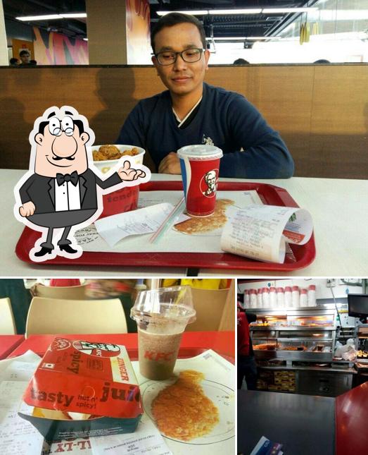 The interior of KFC