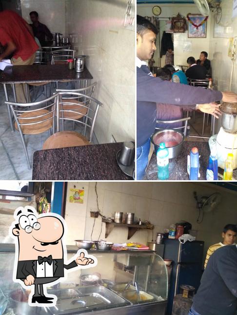 Among various things one can find interior and food at Krishna Restaurant