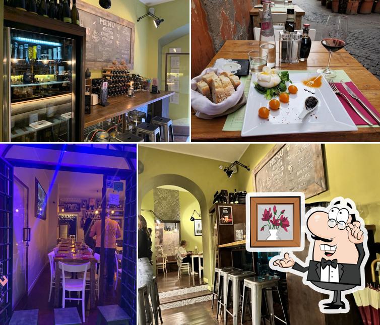 Gli interni di Essenza Wine Bar Trastevere