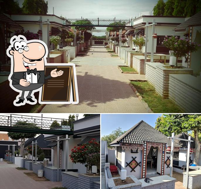 Enjoy the view at the outside area of Rasvatika Restaurant