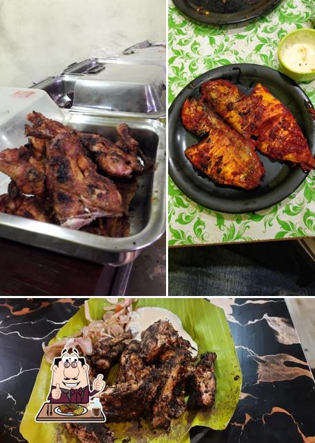 Order meat dishes at Charcoal Sutta Kozhi