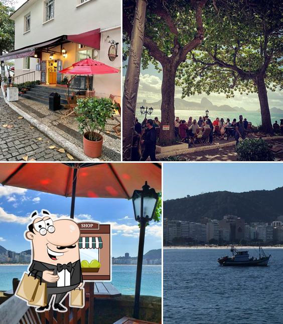 Desfrute da vista da área externa do Café 18 do Forte