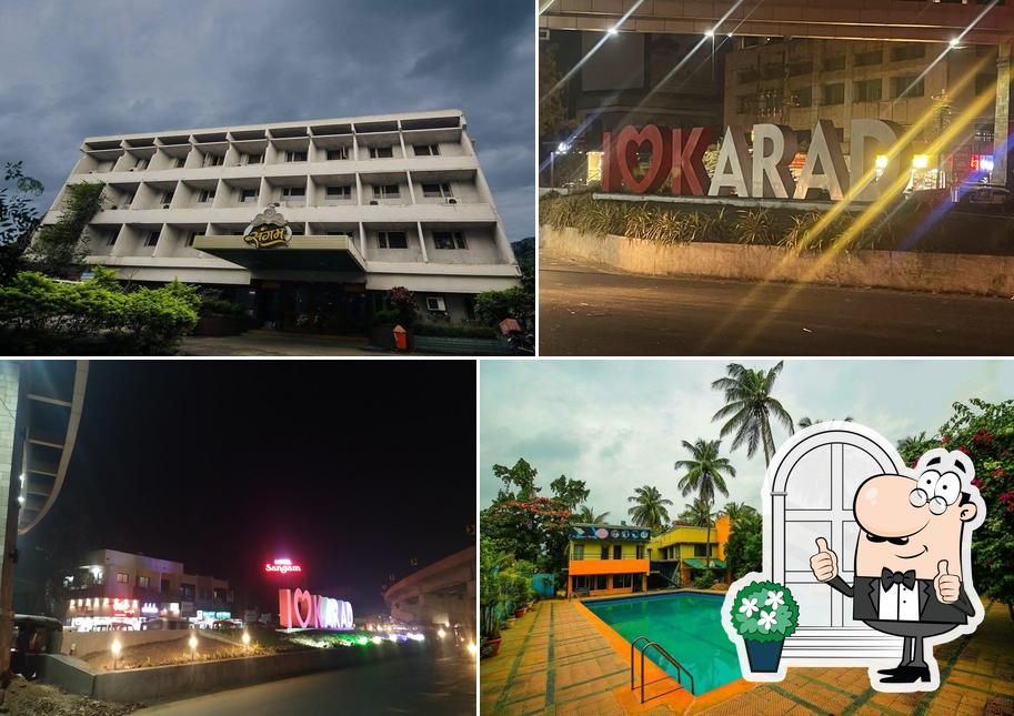 You can get some fresh air outside Hotel Sangam