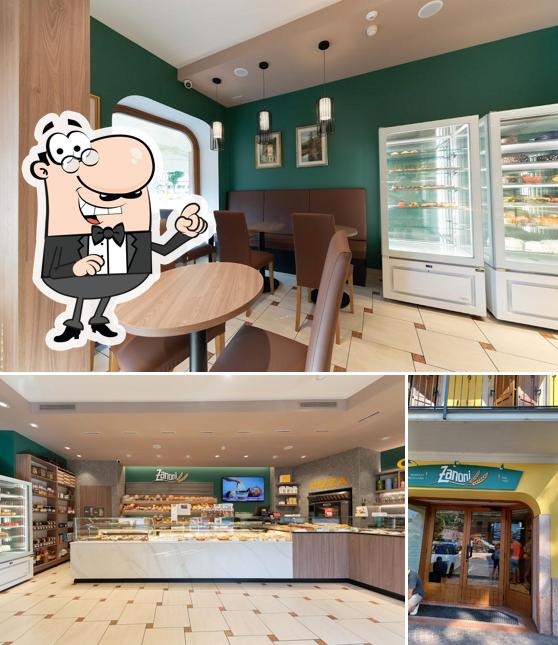 La immagine di interni e esterno da Panificio Pasticceria Caffetteria Zanoni