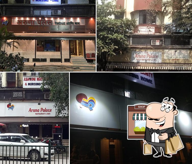 The exterior of Aruna Palace Bar & Restaurant