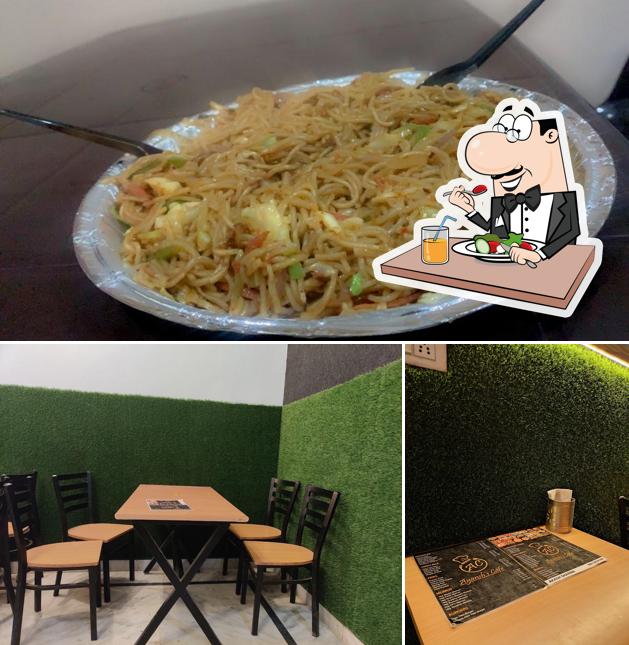 The image of food and interior at Ayansh's Cafe