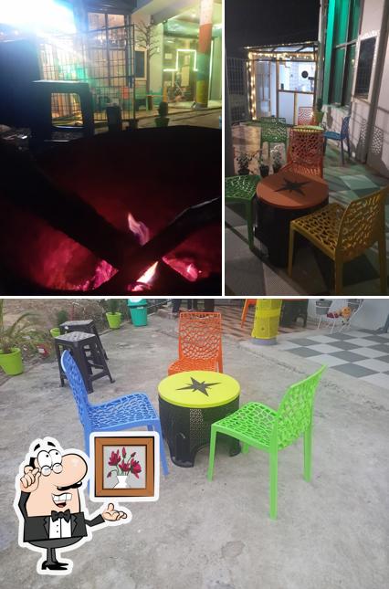 The interior of Café Downtown Palampur