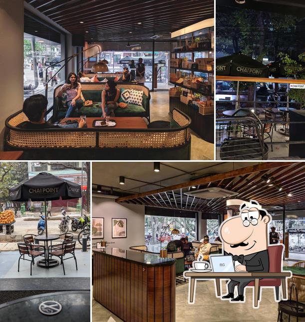 Take a seat at one of the tables at Chai Point - 1st Stage, Indira Nagar