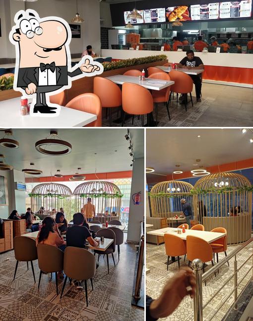 The interior of Hangries Meerut Italian & Chinese Restaurant