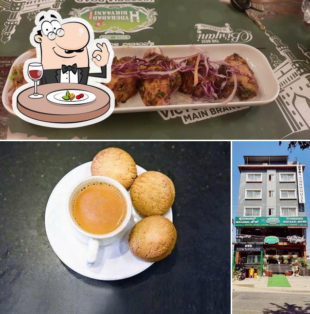 This is the picture depicting food and exterior at Hyderabad Biryaani House