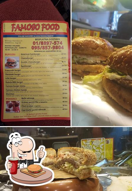 Prenditi un hamburger a Famoso Food