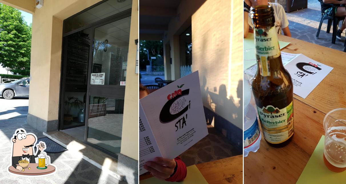 Puoi ordinare un rinfrescante bicchiere di birra chiara o scura