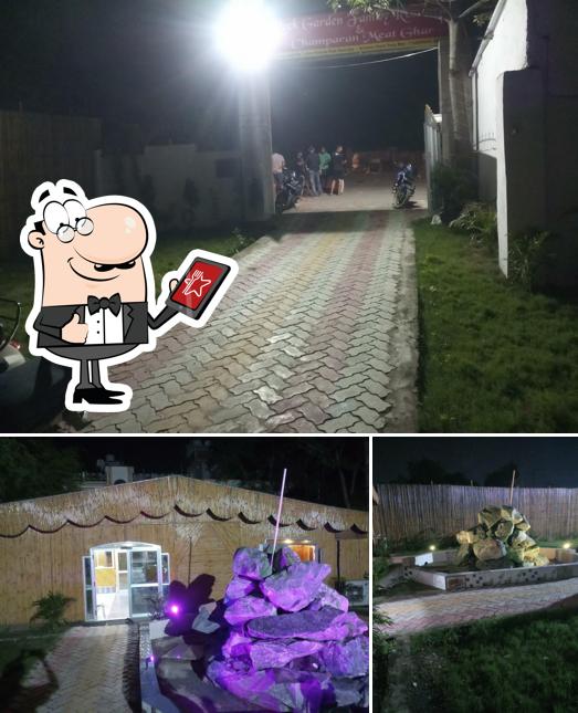 The exterior of Rock Garden Family Restaurant and Champaran meat House