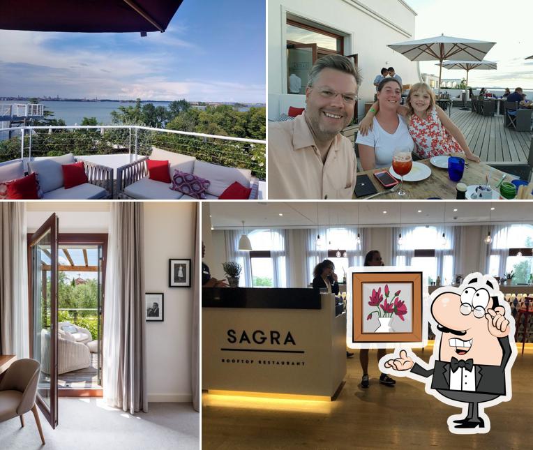 Gli interni di Sagra Rooftop Restaurant and Bar