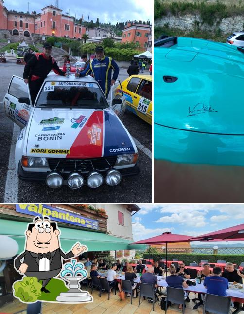 Questa è la foto che presenta la esterno e cibo di Bar Miravalle