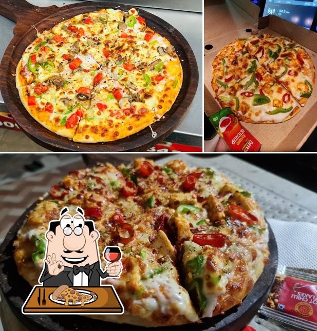 Pick various types of pizza