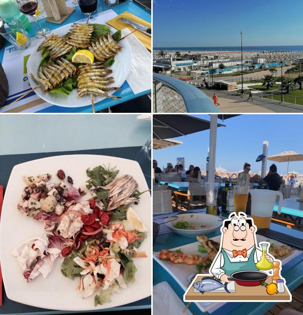 Bagno Tiki 26 Rimini offre un menu per gli amanti dei piatti di mare