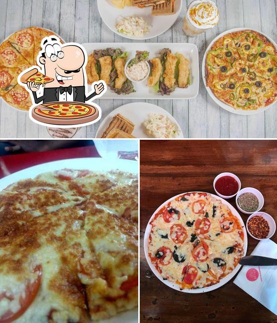 Pick pizza at Cafe Peter
