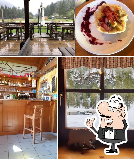 Gli interni di Saisera Hutte