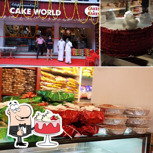 Red velvet cake at EDAPPARAMBANS CAKE WORLD