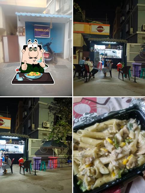 Macaroni and cheese at Fingerlicks(sri Pranamya foods)