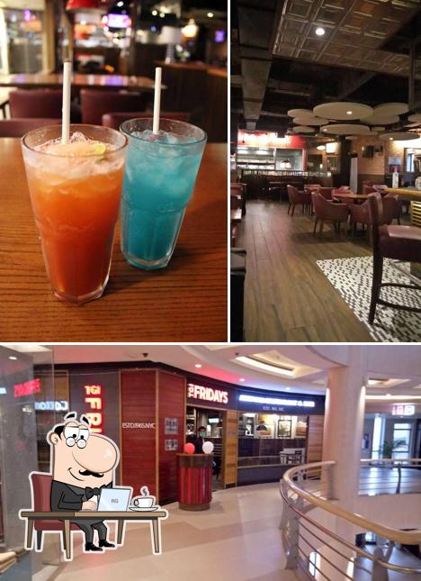 Take a seat at one of the tables at TGI Fridays