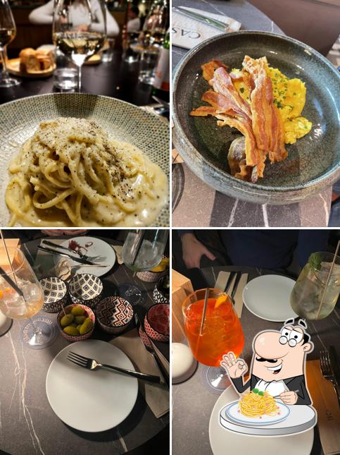 Spaghetti alla carbonara al Casa Bi Restaurant