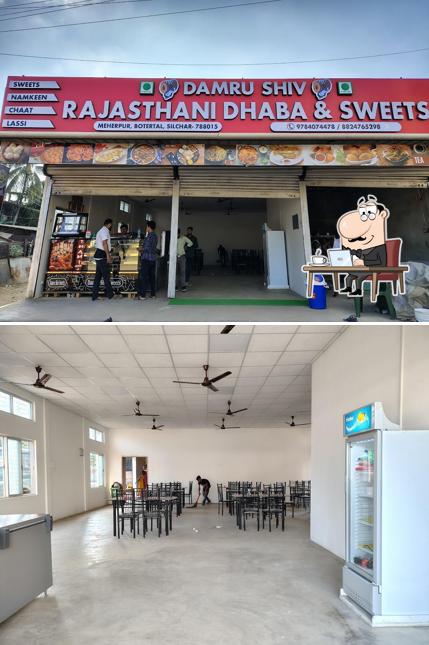 The interior of Damru Shiv Rajasthani Restaurant & Sweets