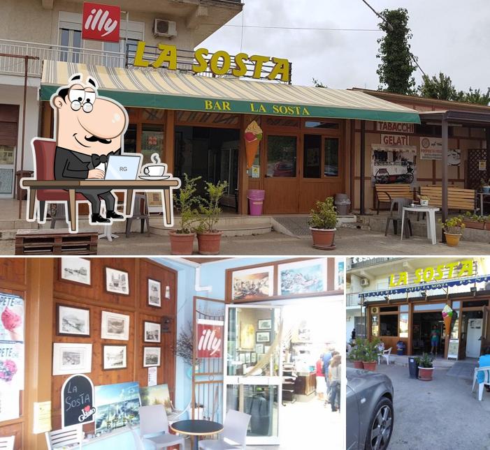 Gli interni di Bar la Sosta