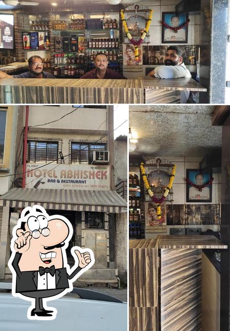 The interior of Hotel Abhishek bar and restaurant