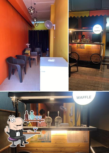 The interior of Waffle Cart