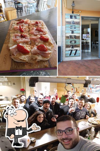 Gli interni di Bistrot 77