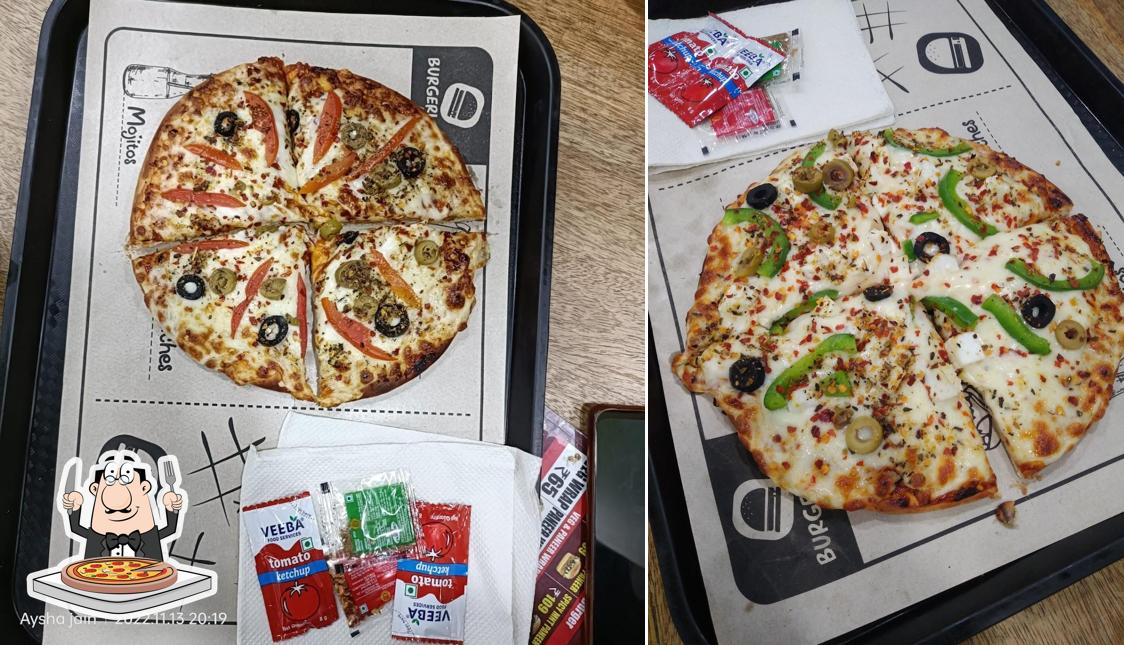 Get pizza at BURGER LAND