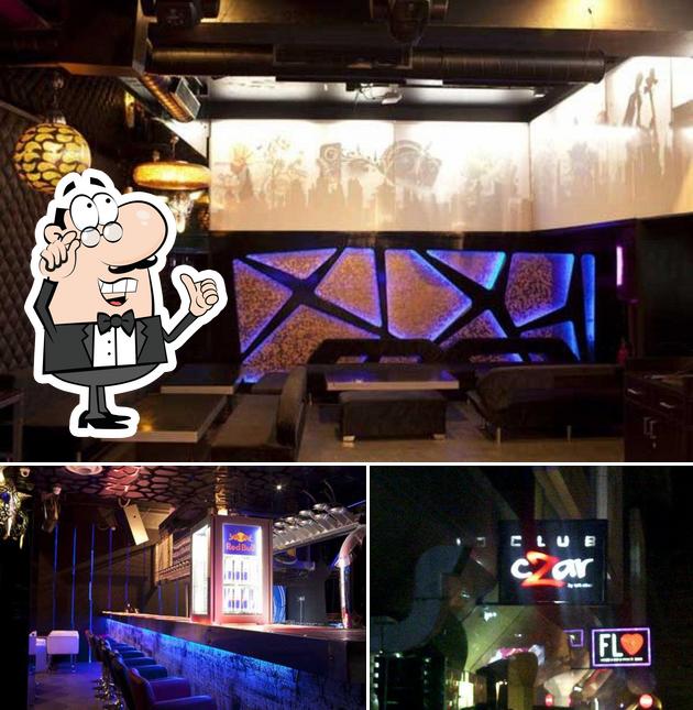 The photo of interior and exterior at Club Czar