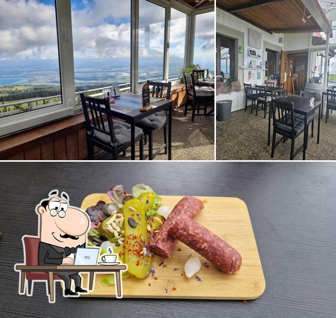 Gli interni di Hôtel du Chasseron