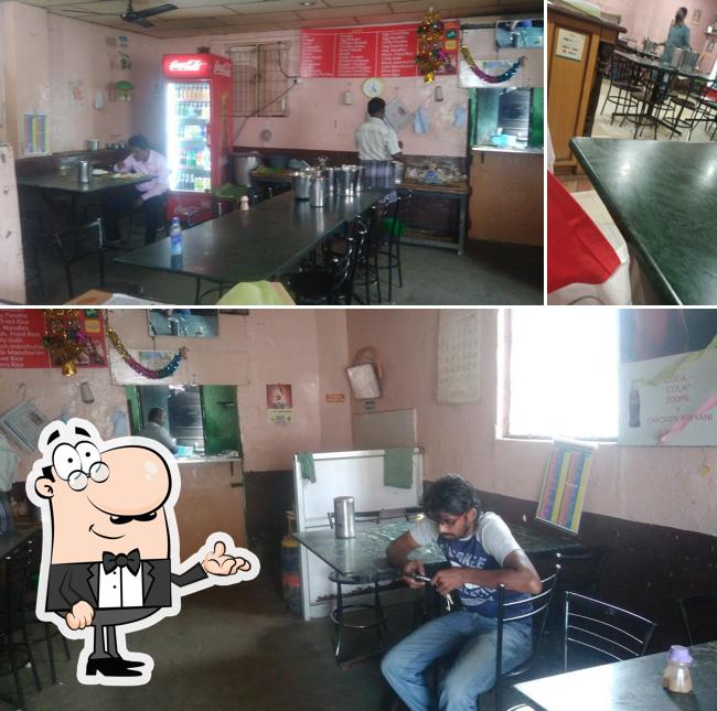 The interior of Selvam Chettinadu Mess