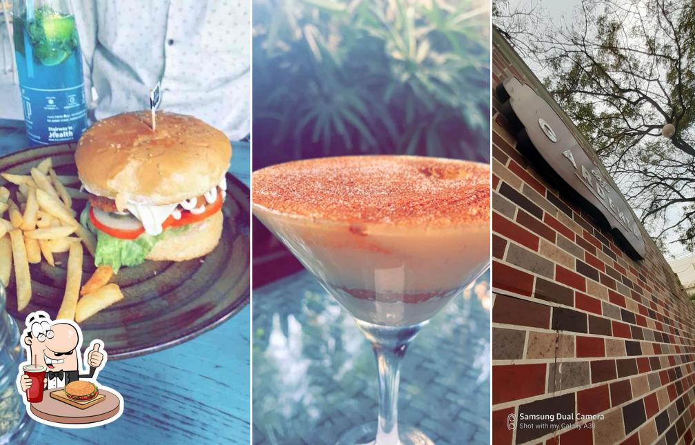 Order a burger at Cafe Gardenia