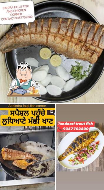 Grilled salmon at Ludhiana Fish & Chicken Corner