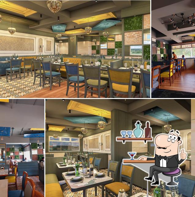 The interior of Palm Springs Restaurant