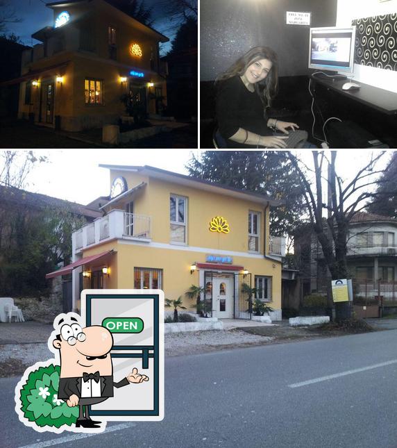 Dai un’occhiata alla immagine che presenta la esterno e interni di Cafe Margarita