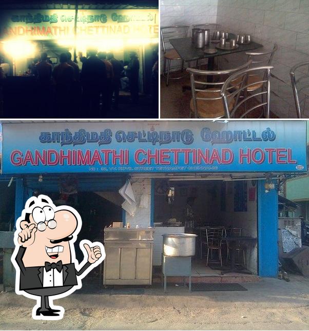 The interior of Hotel Gandhimathi