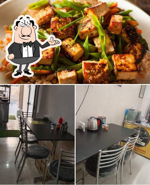 Take a look at the picture depicting interior and food at Shimla Delights